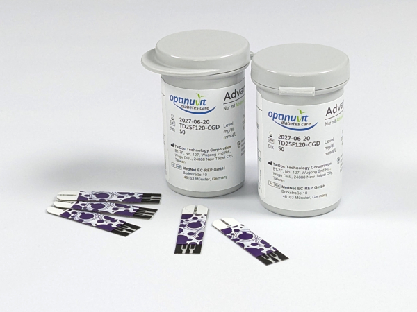 Optinuvit Diabetescare Advance Plus Teststreifen – 100 Stück